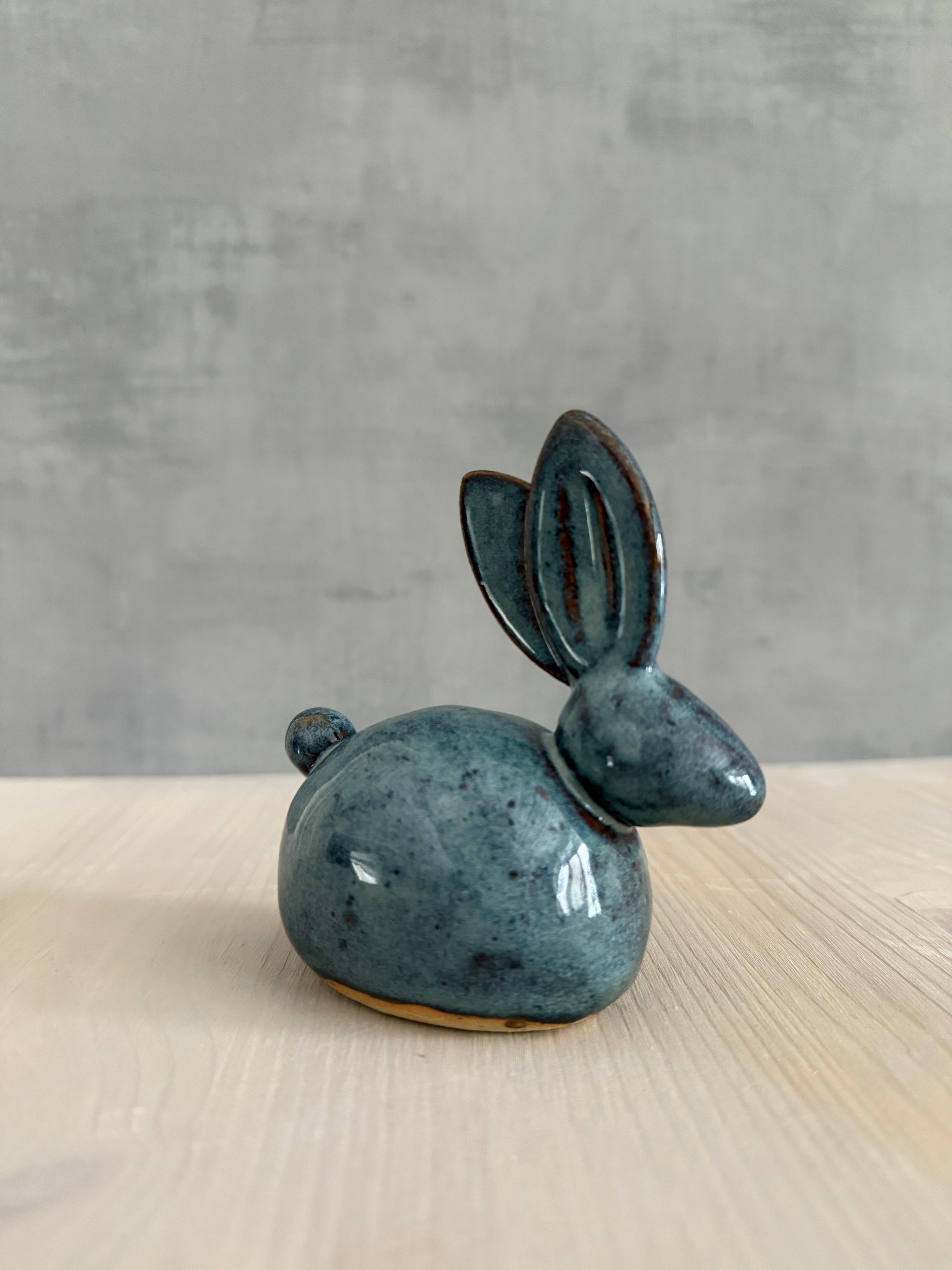 Liggande hare blågrå
