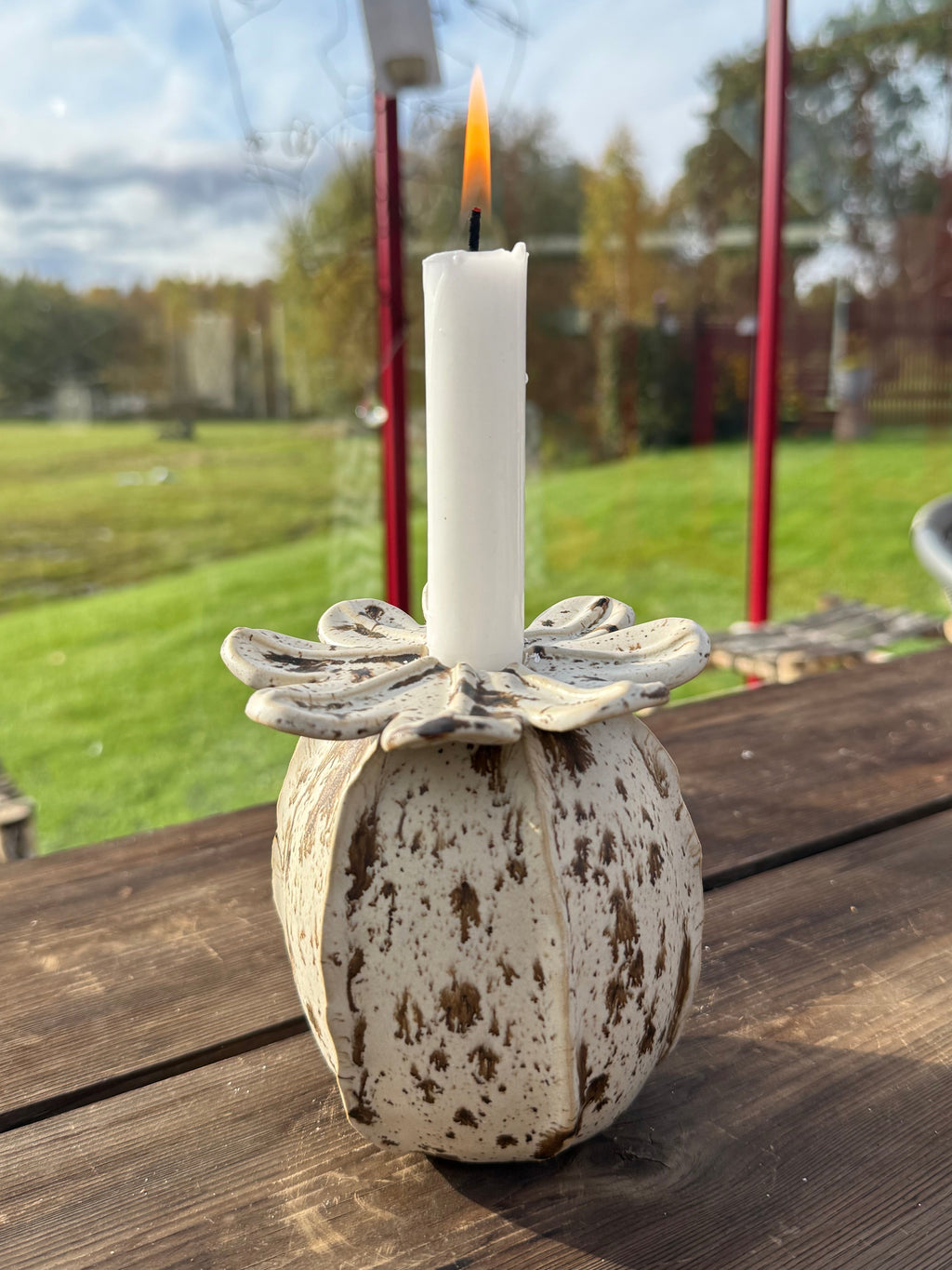 Ljusstake/vas - Brunspräcklig