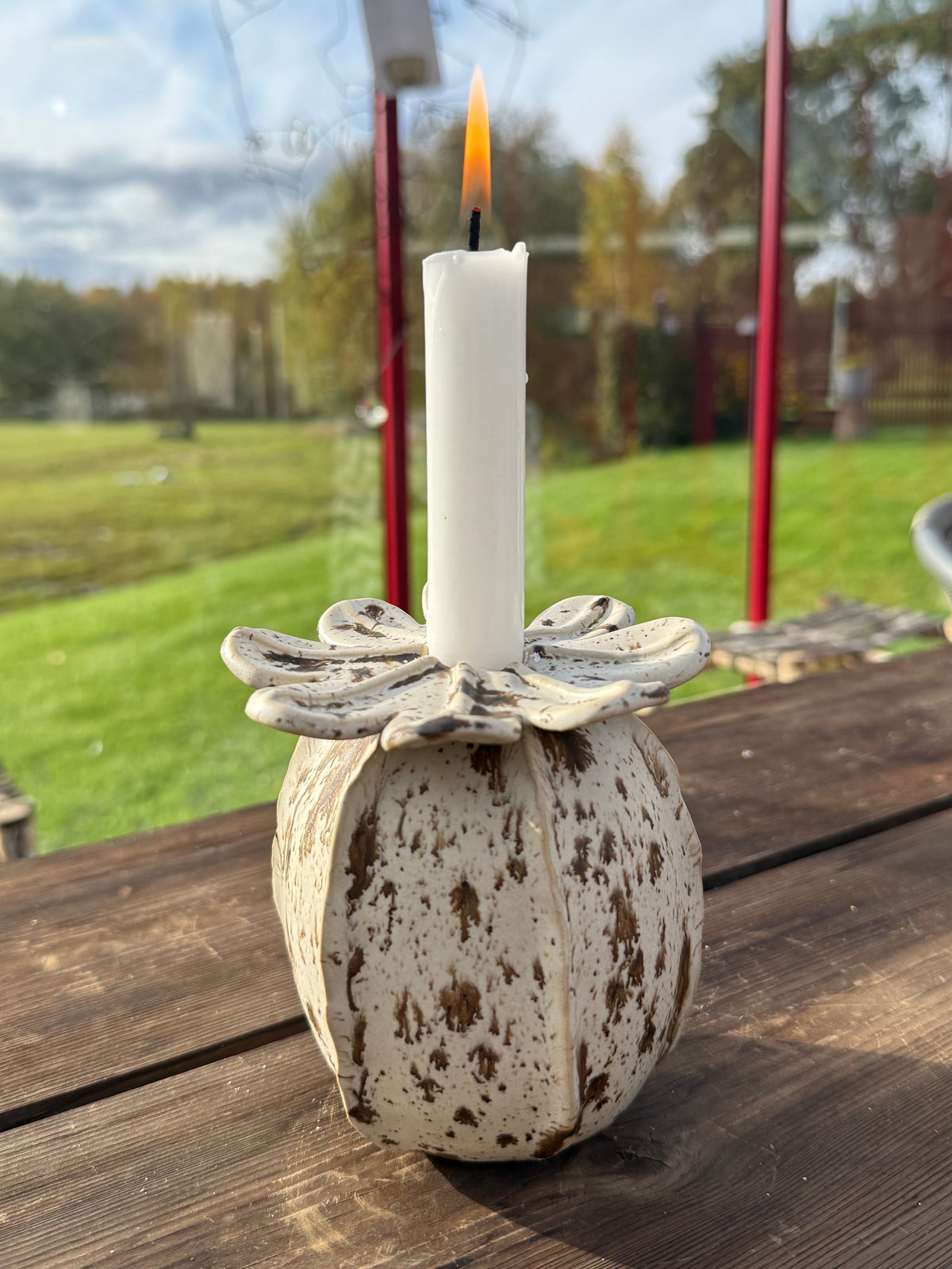 Ljusstake/vas - Brunspräcklig